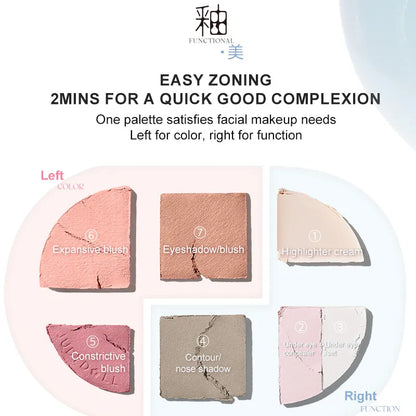 Judydoll GLAZED BEAUTY-6 Color Multi functional Palette 11g 橘朵造物系列六色面部综合盘腮红眼影经典十色彩妆盘日常春夏学生