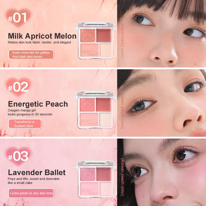 Judydoll 2 In 1 Blush Highlight Palette- First Crush Limited Edition 9g 橘朵二合一腮红高光盘腮红膏粉腮红泥膨胀色哑光提亮面中高光七夕限定