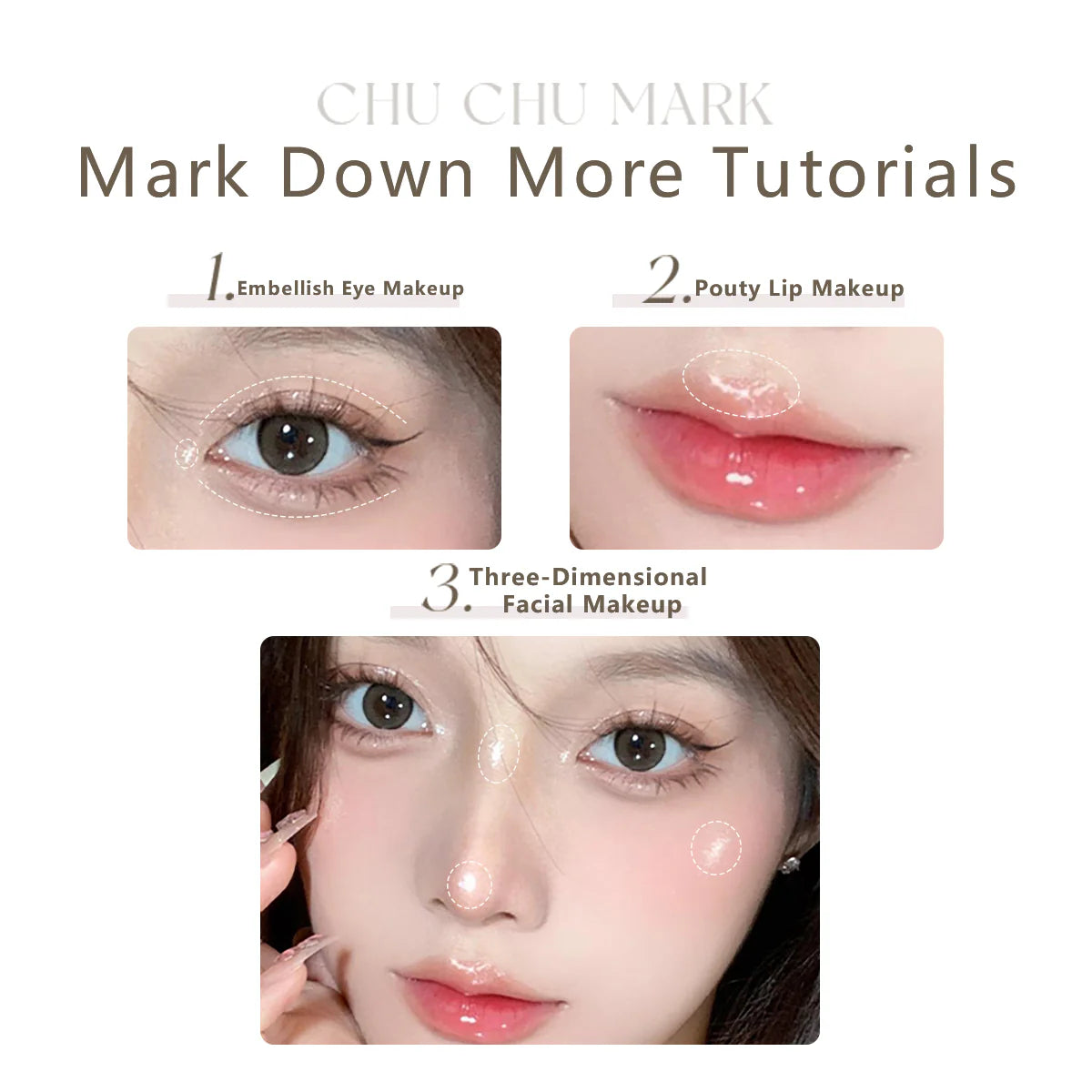 Flortte Chu Chu Mark Silkworm Pen 0.5ml 花洛莉亚初吻初恋马克系列刀锋卧蚕液笔珠光高光阴影眼线提亮哑光眼妆