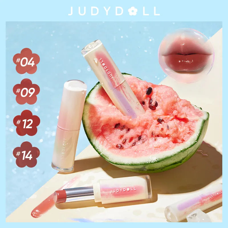 Judydoll Summer Watery Glow Lipstick 3g 橘朵水光唇膏镜面唇露固体唇蜜哑光口红唇釉滋润保湿显白