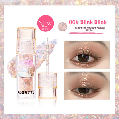 Flortte 【520】Heart Attack Liquid Eyeshadow 1.5g 花洛莉亚心动狙击液体眼影亮片闪片细闪哑光色卧蚕提亮液一滴泪