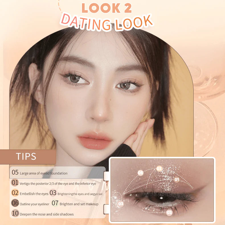 Judydoll 10 Shades Multi-Functional Eyeshadow Palette 18g 橘朵十色彩妆综合盘眼影盘腮红修容高光大地色哑光新手女