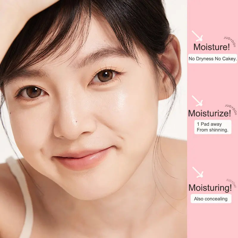 Judydoll Moisturizing Cushion Foundation 14g 橘朵小仙参干皮气垫粉底液粉霜遮瑕保湿不脱妆正品怼脸拍