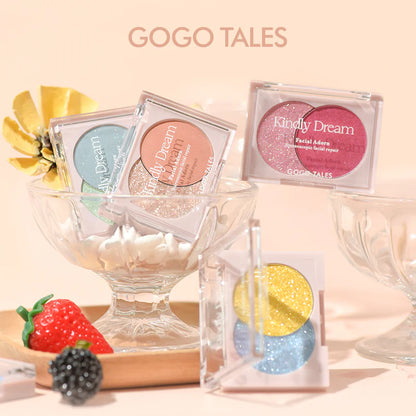 GOGOTALES Sparkling Two-Color Eyeshadow Palette 3.8g 戈戈舞口袋双拼发光双色眼影盘