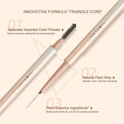 Judydoll Skinny Triangular-Shaped Eyebrow Pencil 橘朵眉笔柔焦雾感塑型三角眉笔深棕色自然网红极细眉笔防水持久不脱色双头野生眉