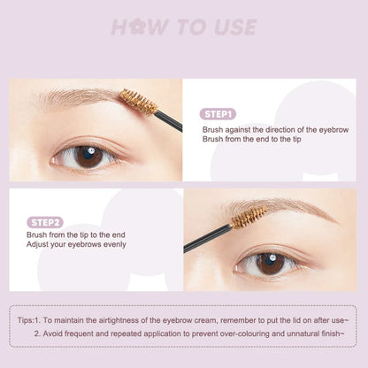 Judydoll 2 IN 1 Eyebrow Mascara 2.5g 橘朵持妆自然染眉膏浅色自然持久防水持妆野生眉棕