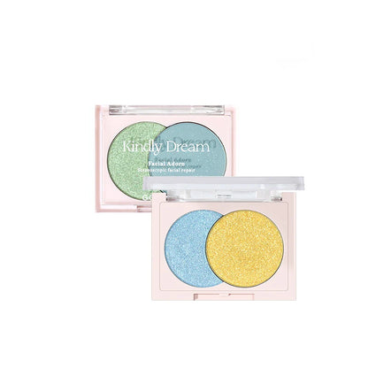 GOGOTALES Sparkling Two-Color Eyeshadow Palette 3.8g 戈戈舞口袋双拼发光双色眼影盘