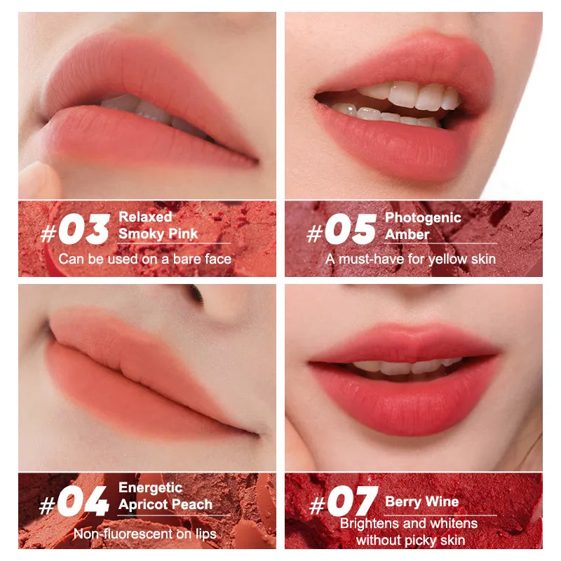 Judydoll Collagen Matte Lipstick 2.2g 橘朵细管口红胶原笔哑光唇膏不沾杯素颜豆沙色裸色带唇刷