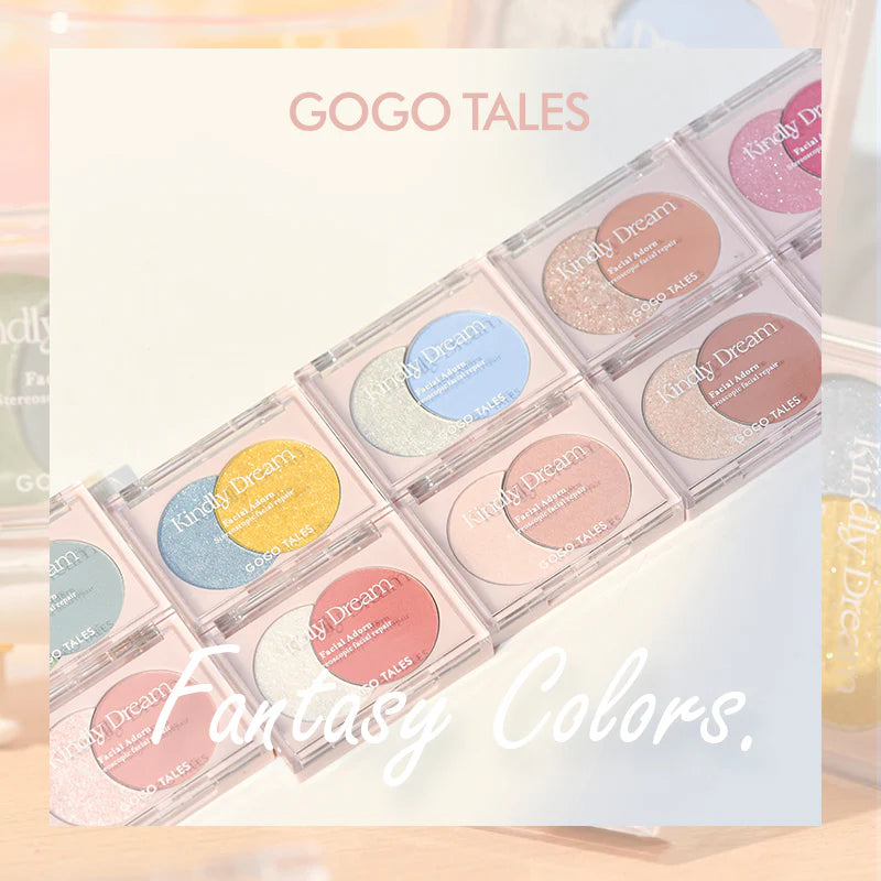 GOGOTALES Sparkling Two-Color Eyeshadow Palette 3.8g 戈戈舞口袋双拼发光双色眼影盘