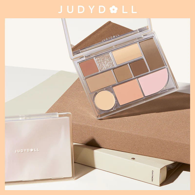 Judydoll 10 Shades Multi-Functional Eyeshadow Palette 18g 橘朵十色彩妆综合盘眼影盘腮红修容高光大地色哑光新手女