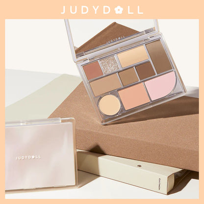 Judydoll 10 Shades Multi-Functional Eyeshadow Palette 18g 橘朵十色彩妆综合盘眼影盘腮红修容高光大地色哑光新手女