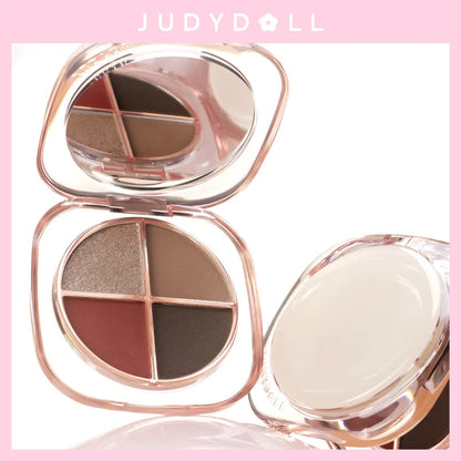 Judydoll GLAZED BEAUTY-4 Shades Eyeshadow Palette 6.5g 橘朵造物系列釉美四色眼影盘哑光大地色通勤新手