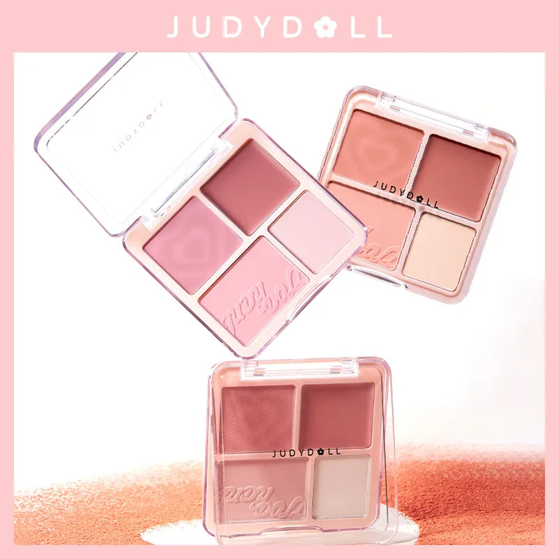 Judydoll 2 In 1 Blush Highlight Palette- First Crush Limited Edition 9g 橘朵二合一腮红高光盘腮红膏粉腮红泥膨胀色哑光提亮面中高光七夕限定