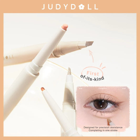 Judydoll Dual-Headed Under Eye Makeup Eyeliner 0.5g 橘朵砍刀双头卧蚕笔眼线胶笔提亮阴影液哑光