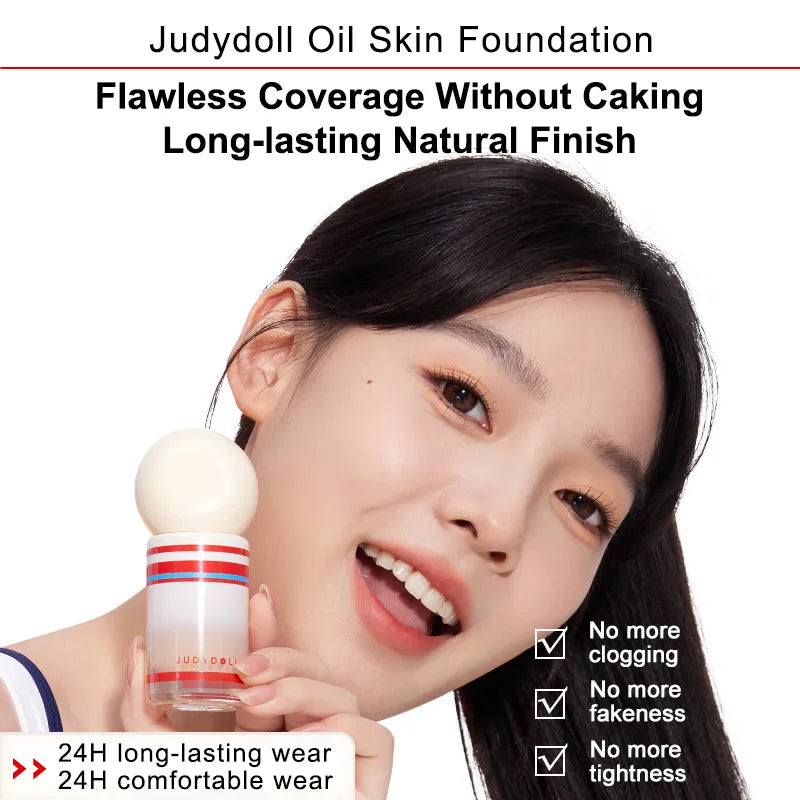 Judydoll Oil Skin Foundation - Sport Chic 30g 橘朵粉底液云柔无痕粉霜油皮控油不脱妆运动系列混油皮女