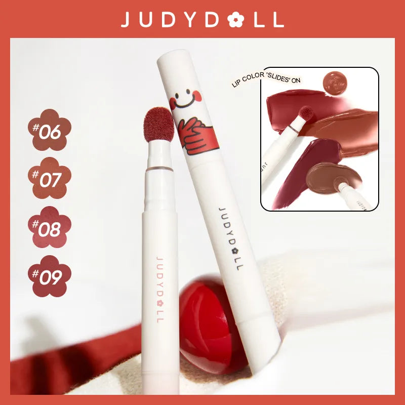 Judydoll Hug系列-氣墊唇粉霜1.8g 橘朵抱抱系列限定唇粉霜 氣墊唇霜霧面唇釉口紅唇泥顯白