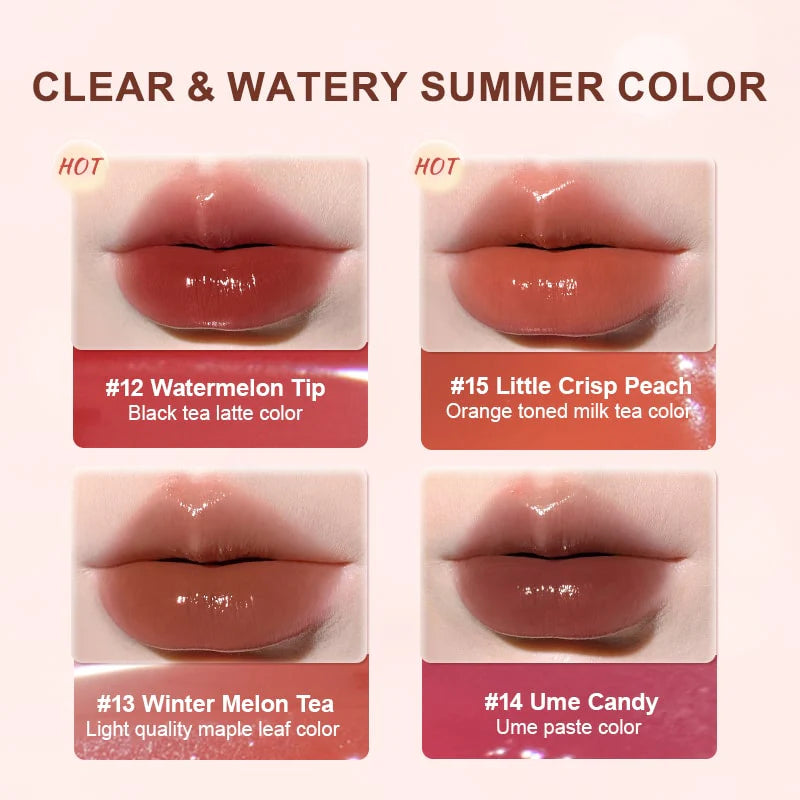 Judydoll Summer Watery Glow Lipstick 3g 橘朵水光唇膏镜面唇露固体唇蜜哑光口红唇釉滋润保湿显白