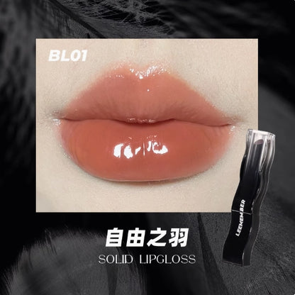 LEEMEMBER Black & White Feather Lip Gloss 3g 荔萌黑白羽毛口红固体唇蜜