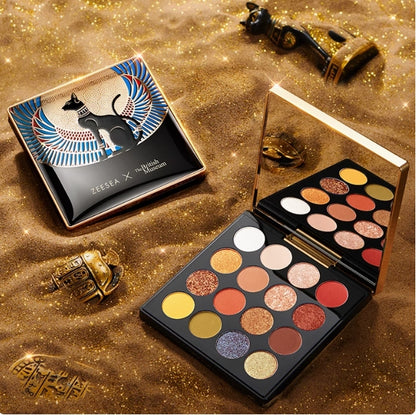 ZEESEA X THE BRITISH MUSEUM Enchanting Egypt Eyeshadow Palette 17g 滋色埃及花火夜絢十六色眼影盤