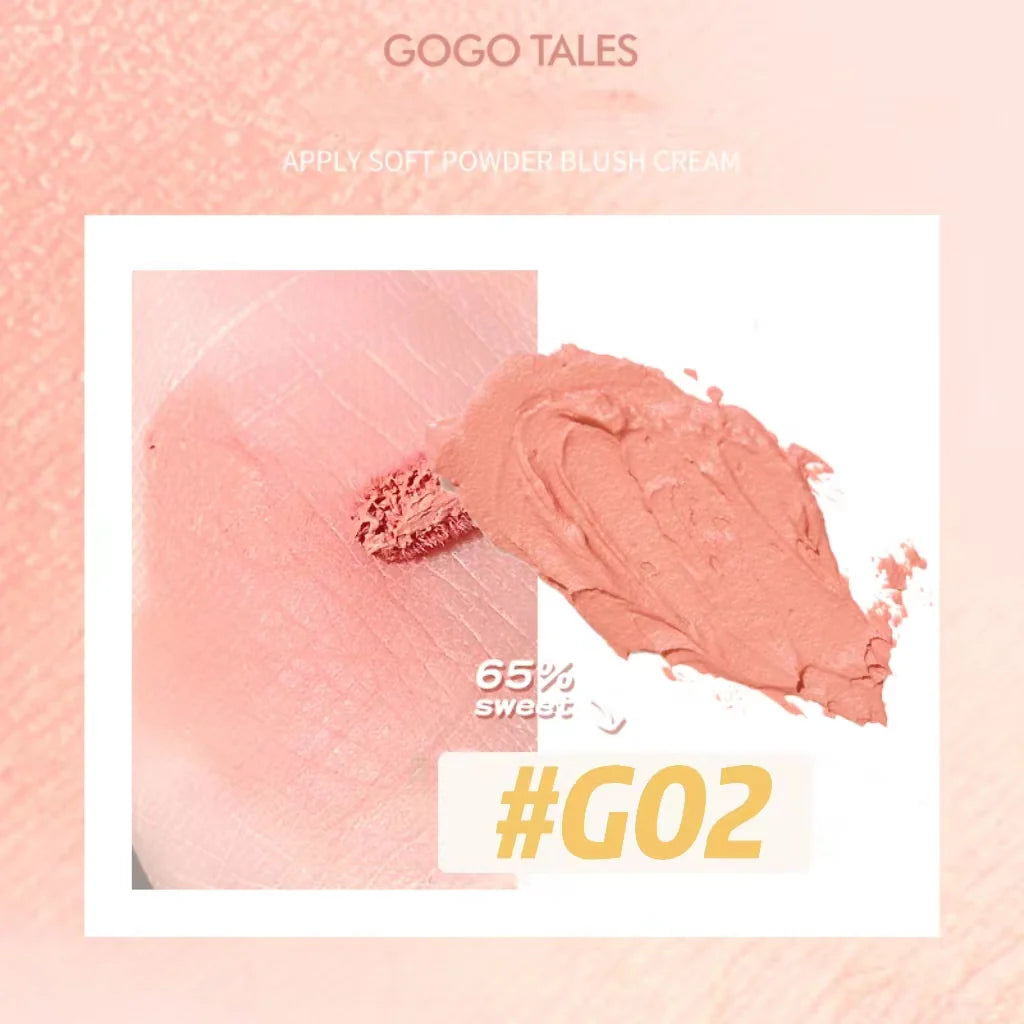 GOGOTALES Soft Powder Blush Cream 7g 戈戈舞贴贴柔粉腮红霜