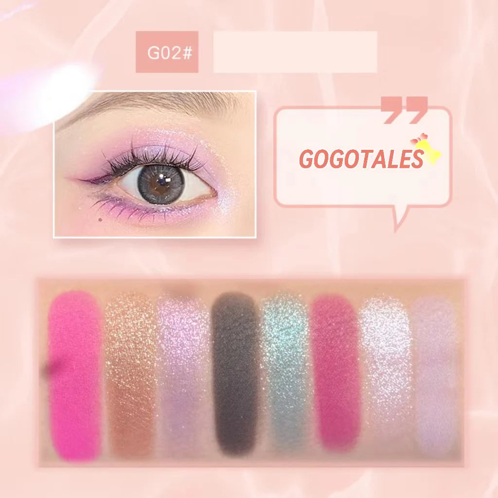 GOGOTALES 8 Color Eye Shadow Palette 13g 戈戈舞粉雾云口袋八色眼影盘