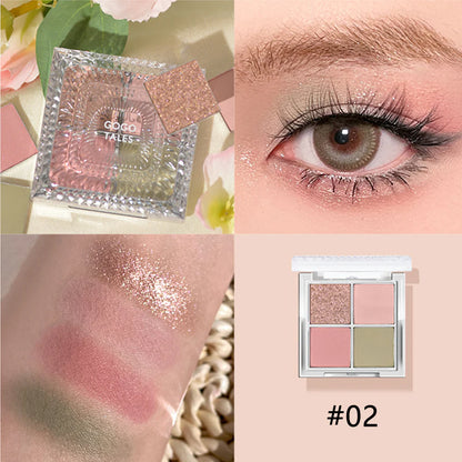 GOGOTALES 4 Colors Pearl Eyeshadow Palette 7.6g 戈戈舞光影流转四色眼影盘