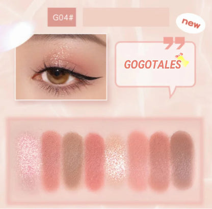 GOGOTALES 8 Color Eye Shadow Palette 13g 戈戈舞粉雾云口袋八色眼影盘