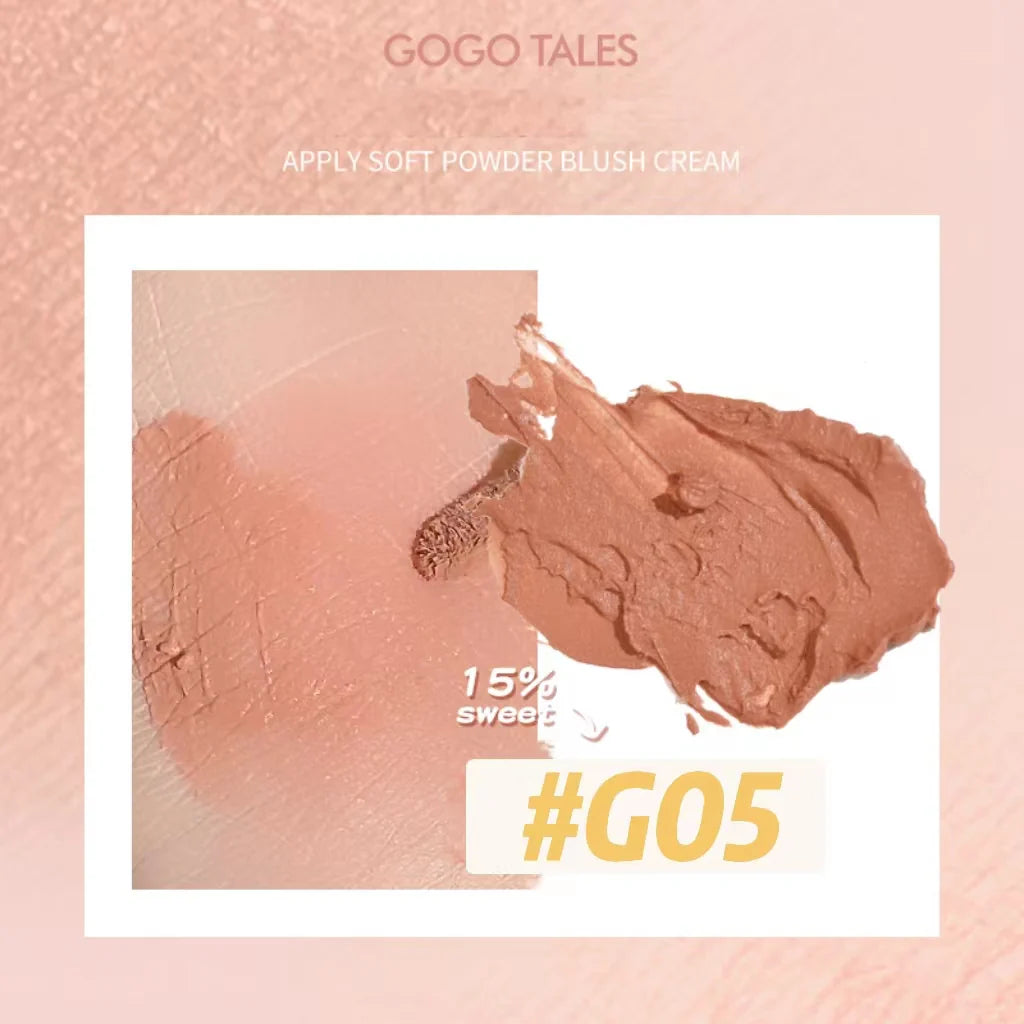 GOGOTALES Soft Powder Blush Cream 7g 戈戈舞贴贴柔粉腮红霜