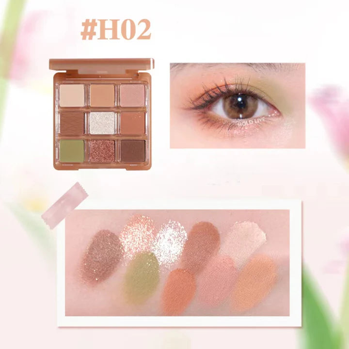 HOLD LIVE Pink Ripple Eyeshadow Palette 13.5g 候爱粉醺波纹眼影盘