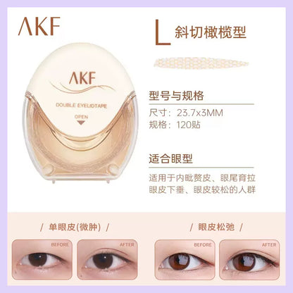 AKF Natural Invisable Double Eyelid Tape Waterroof 120 pieces AKF自然隐形双眼皮贴