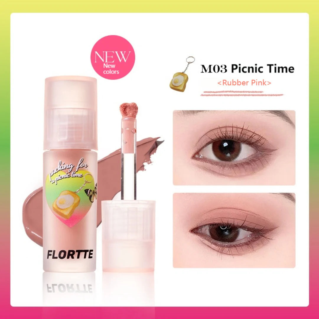 Flortte 【520】Heart Attack Liquid Eyeshadow 1.5g 花洛莉亚心动狙击液体眼影亮片闪片细闪哑光色卧蚕提亮液一滴泪