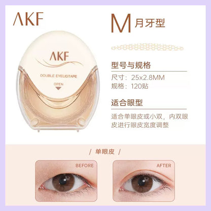 AKF Natural Invisable Double Eyelid Tape Waterroof 120 pieces AKF自然隐形双眼皮贴