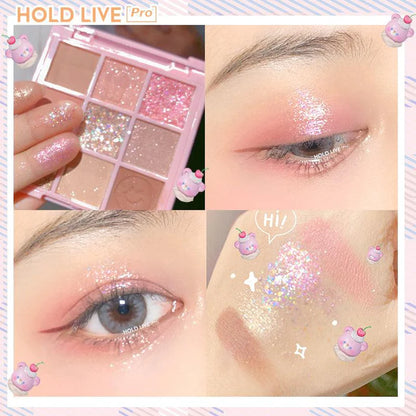 HOLD LIVE Vitality Pink Lattic Eyeshadow Palette 11g 候爱元气粉格眼影盘