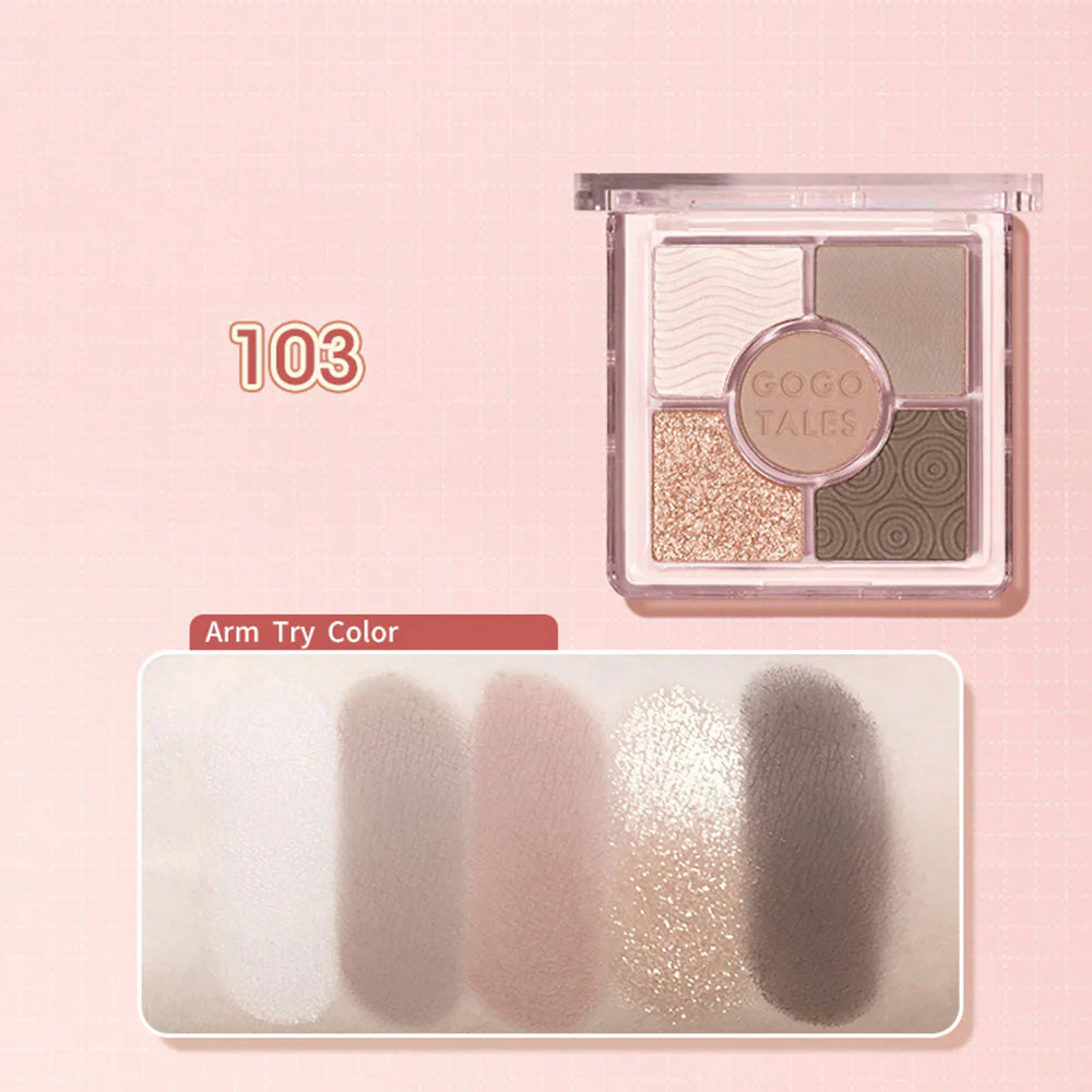 GOGOTALES Pocket Magic Eyeshadow Palette 8.2g 戈戈舞五色口袋魔法眼影盤