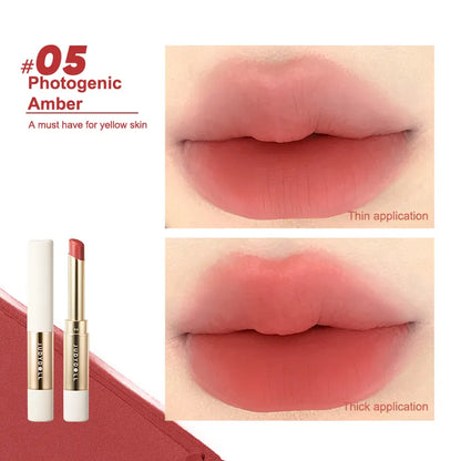 Judydoll Collagen Matte Lipstick 2.2g 橘朵细管口红胶原笔哑光唇膏不沾杯素颜豆沙色裸色带唇刷