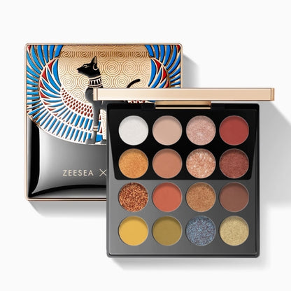 ZEESEA X THE BRITISH MUSEUM Enchanting Egypt Eyeshadow Palette 17g 滋色埃及花火夜絢十六色眼影盤