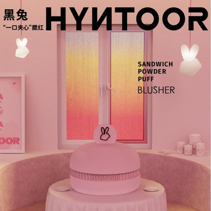 HYNTOOR Sandwich Pressed Powder or Powder Puff Blusher 2.5g/8g 黑兔马卡龙夹心粉饼or粉扑