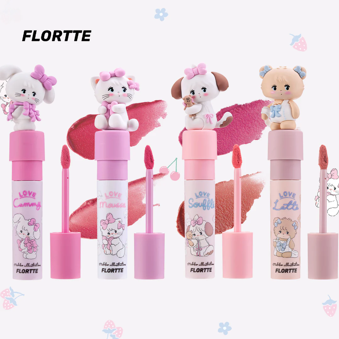 Flortte Mikko Lip Cream 2.3g 花洛莉亚奶糕唇霜花落利亚唇漆唇釉口红Mikko联名